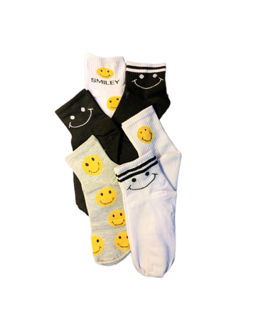 Smiley Socks Collection (6 Socks)