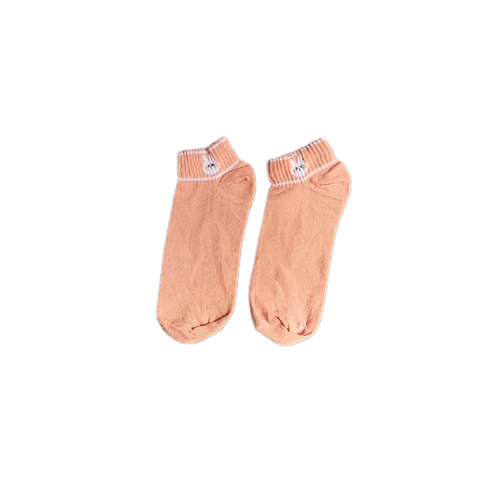 Basic Orange Rabbit Short Socks