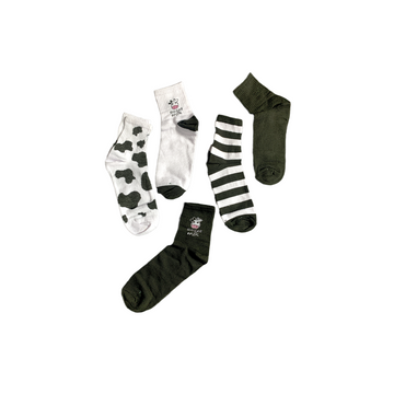 Sweet Milk Cow Long Socks Collection (5 Socks)