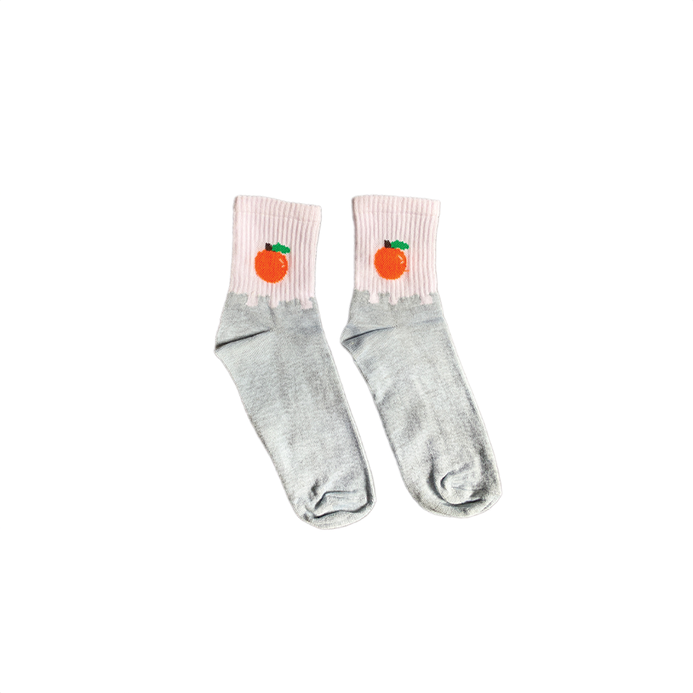 Grey Orange Socks